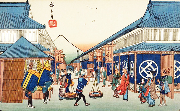 歌川広重の町人の暮らしぶりを描いた浮世絵