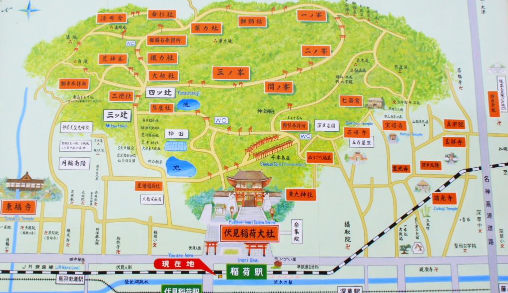 稲荷山のマップ