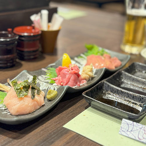 ハーフサイズから注文できる新鮮なナマ物。